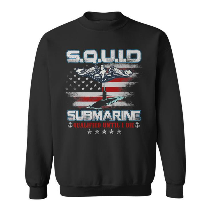 Veteran Vets US Submarine Service Veteran Submariner Usa Flag Vintage 106 Veterans Sweatshirt