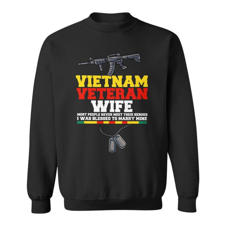 Veteran Vets Vietnam Veteran Wife 3 Veterans Sweatshirt