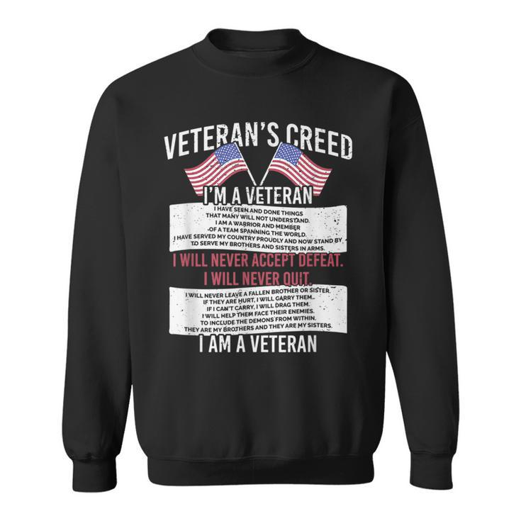 Veterans Creed Patriot Grandpa Chirstian Vietnam War Sweatshirt