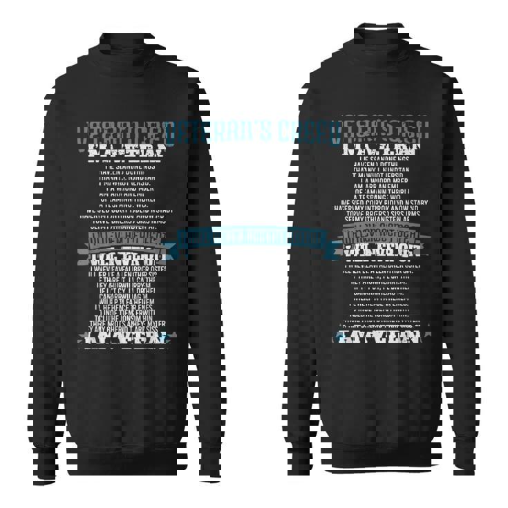 Veterans Creed Patriot Grandpa Vietnam War Sweatshirt