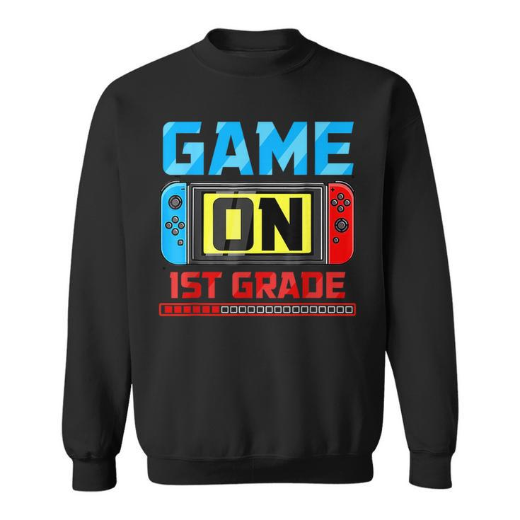 Video Game On 1St Grade Gamer Back To School First Day Sweatshirt
