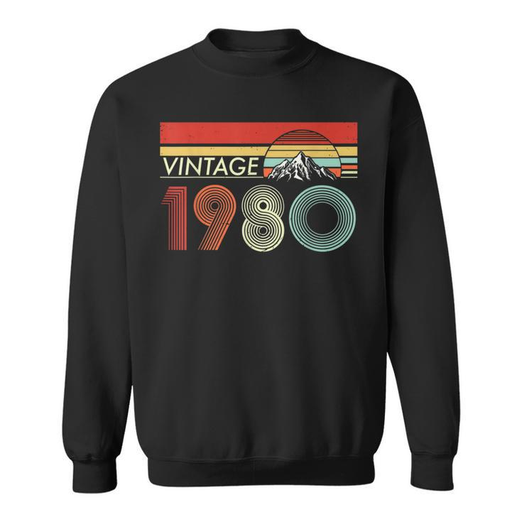Vintage 1980 Funny 40 Years Old Boys And Girls 40Th Birthday 40Th Birthday Funny Gifts Sweatshirt