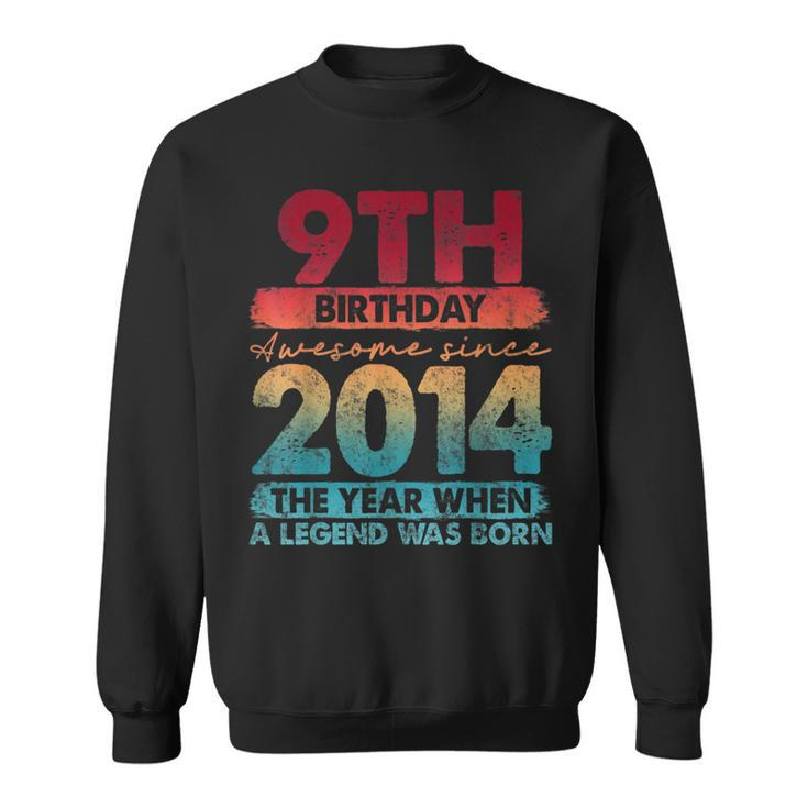 Vintage 2014 9 Year Old Limited Edition 9Th Birthday Sweatshirt