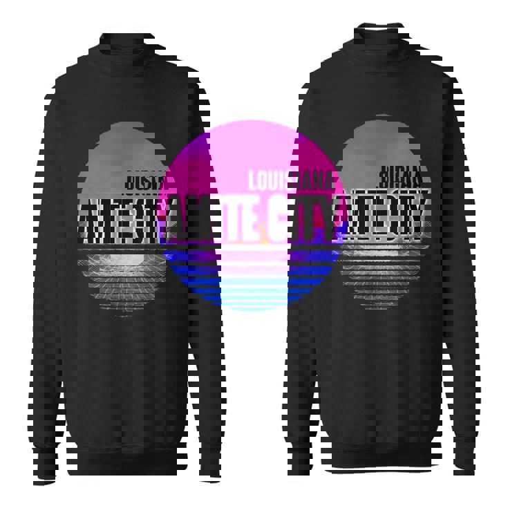 Vintage Amite City Vaporwave Louisiana Sweatshirt Vintage Amite City Vaporwave Louisiana Sweatshirt