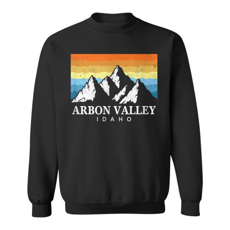 Vintage Arbon Valley Idaho Mountain Hiking Souvenir Print Sweatshirt
