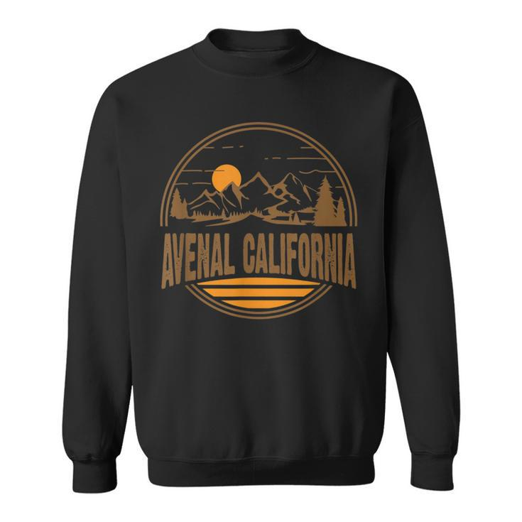 Vintage Avenal California Mountain Hiking Souvenir Print Sweatshirt
