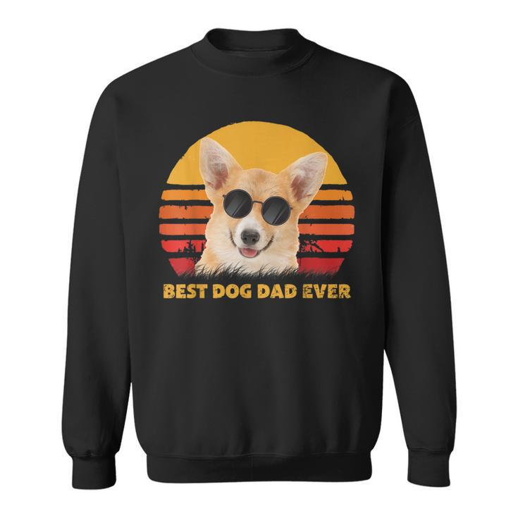 Vintage Best Corgi Dog Dad Ever Puppy Fathers Day  Sweatshirt