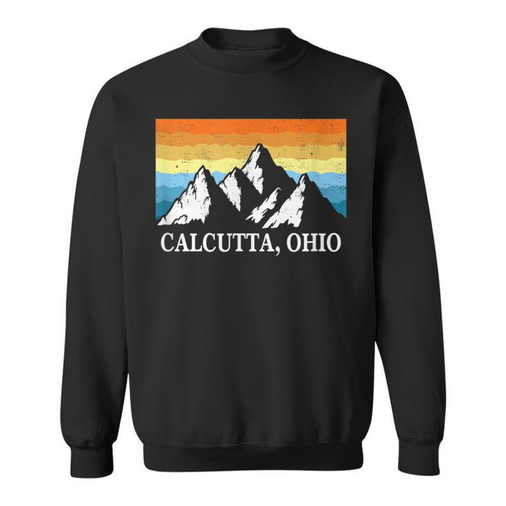 Vintage Calcutta Ohio Mountain Hiking Souvenir Print Sweatshirt