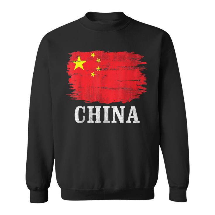Vintage China Flag For Chinese Sweatshirt
