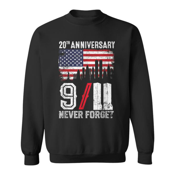 Vintage Design Patriotic Day Never Forget 2001 911  Sweatshirt