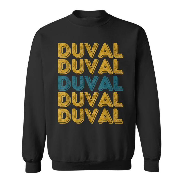 Vintage Duval County Florida Retro Duval Teal And Gold Sweatshirt