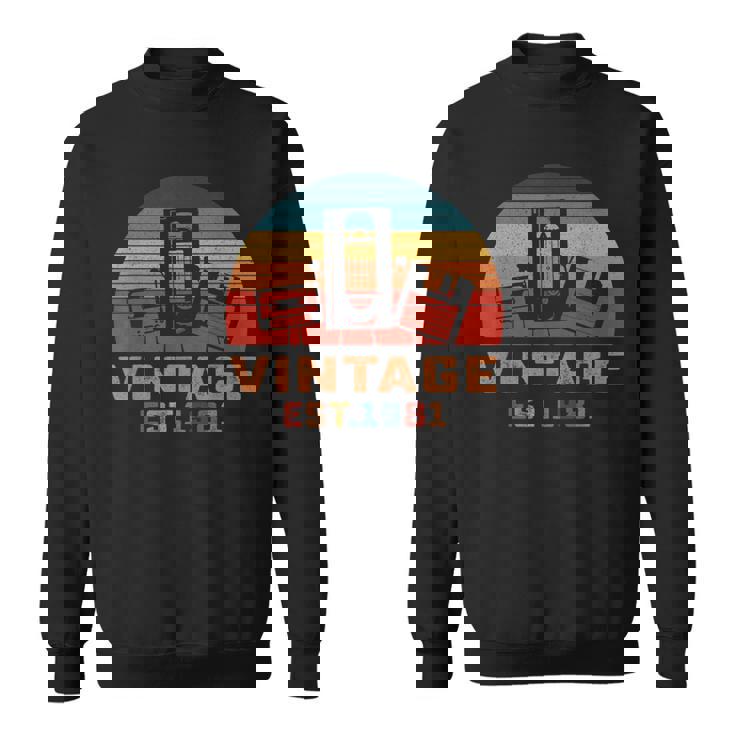 Vintage Est 1981 Cassette Tape Floppy Disk 41Th Birthday Sweatshirt