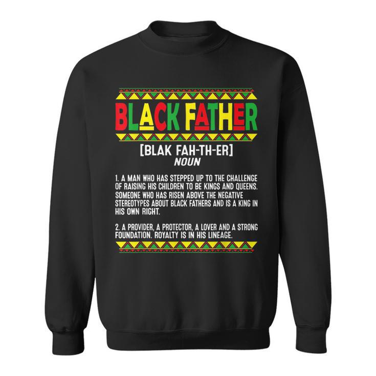 Vintage Fathers Day Black Father Definition African American Sweatshirt