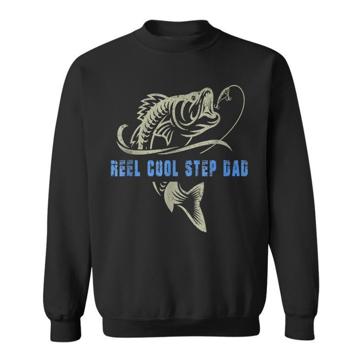 Vintage Fishing Reel Cool Step Dad Fish Fathers Day Long Sleeve T-Shirt