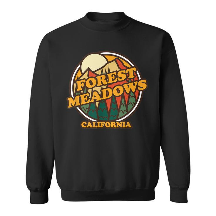 Vintage Forest Meadows California Mountain Hiking Souvenir Sweatshirt