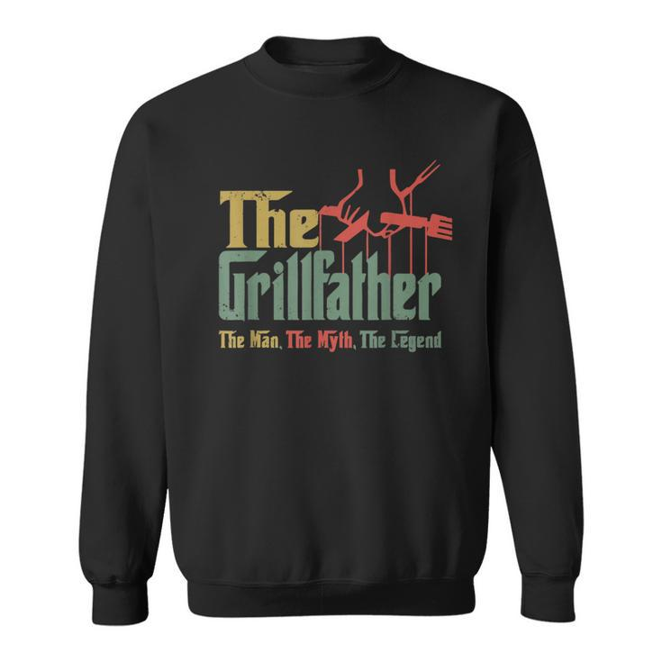 Vintage Funny The Grillfather Grill Fathers Vintage  Sweatshirt