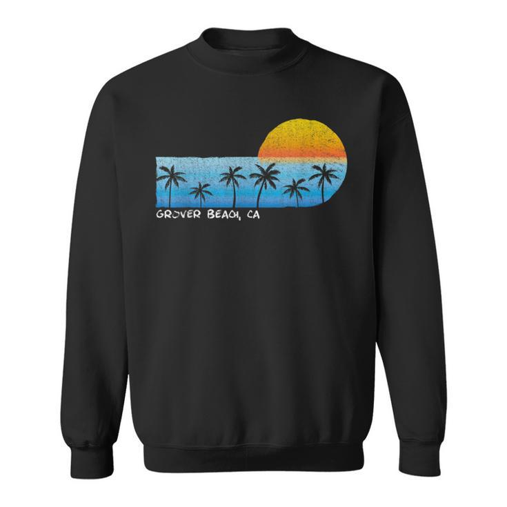 Vintage Grover Beach Ca Palm Trees & Sunset Beach Sweatshirt