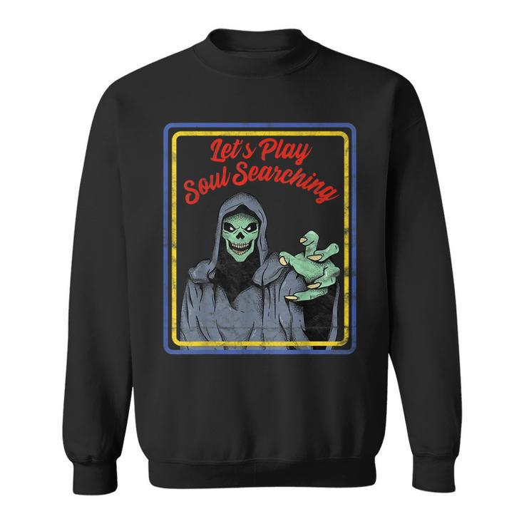 Vintage Horror Soul Searching Grim Reaper Reaper Sweatshirt