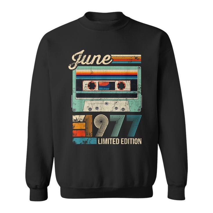 Vintage June 1977 Cassette Tape 46Th Birthday Decorations  Sweatshirt