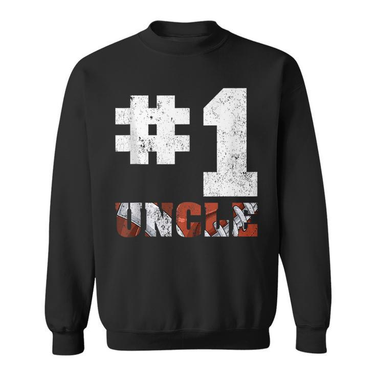 Vintage Number One American Football Uncle Fathers Day  Sweatshirt