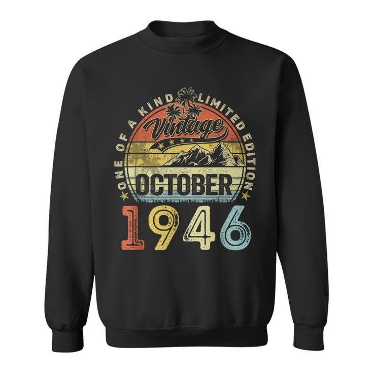 Vintage October 1946 77Th Birthday 77 Years Old Sweatshirt