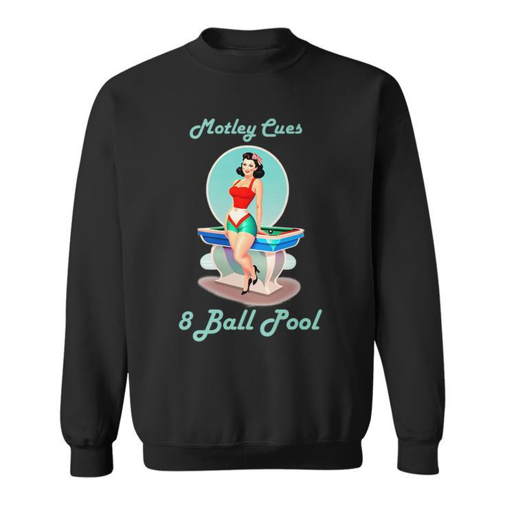 Vintage Pinup Billiards Pool Billiards Funny Gifts Sweatshirt