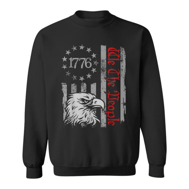 Vintage Retro 1776 We The People American Us Flag July 4Th 1776 Funny Gifts Sweatshirt