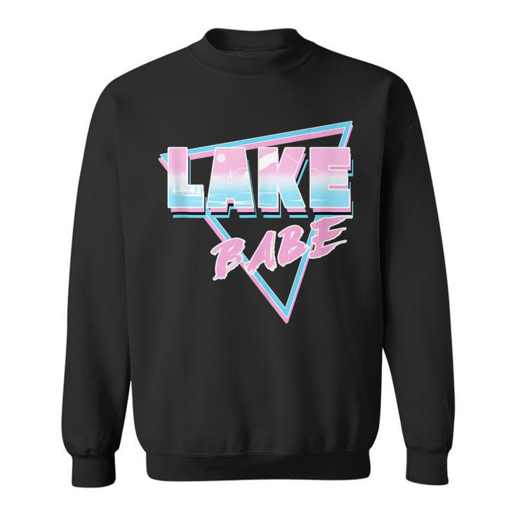 Vintage Retro Lake Babe 80S 90S Style Summer Vacation Gift  Vacation Funny Gifts Sweatshirt