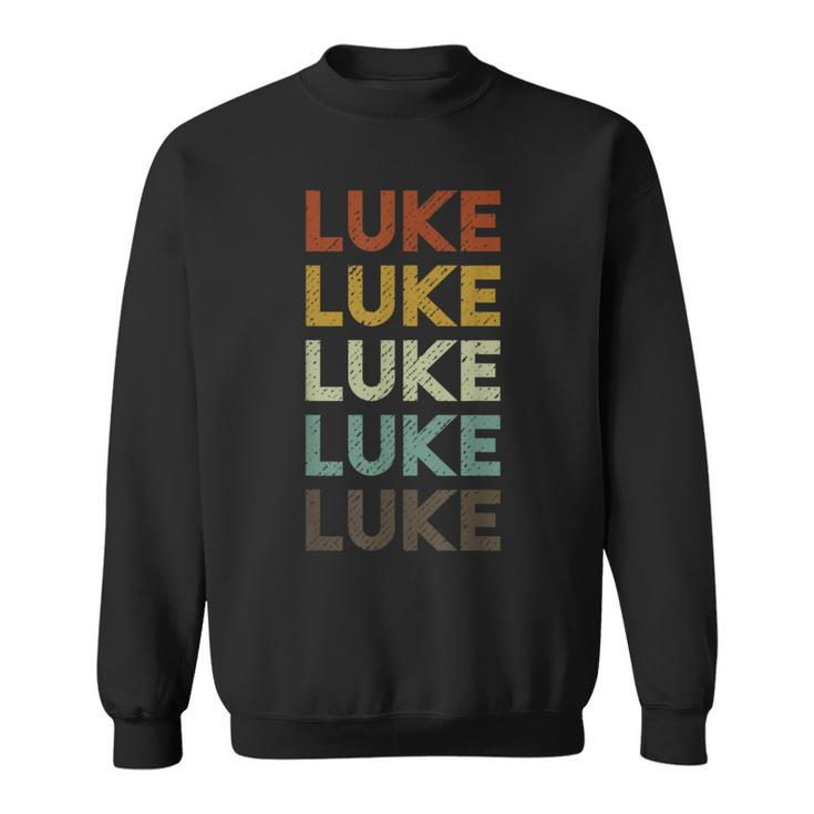 Vintage Retro Luke First Name  Sweatshirt