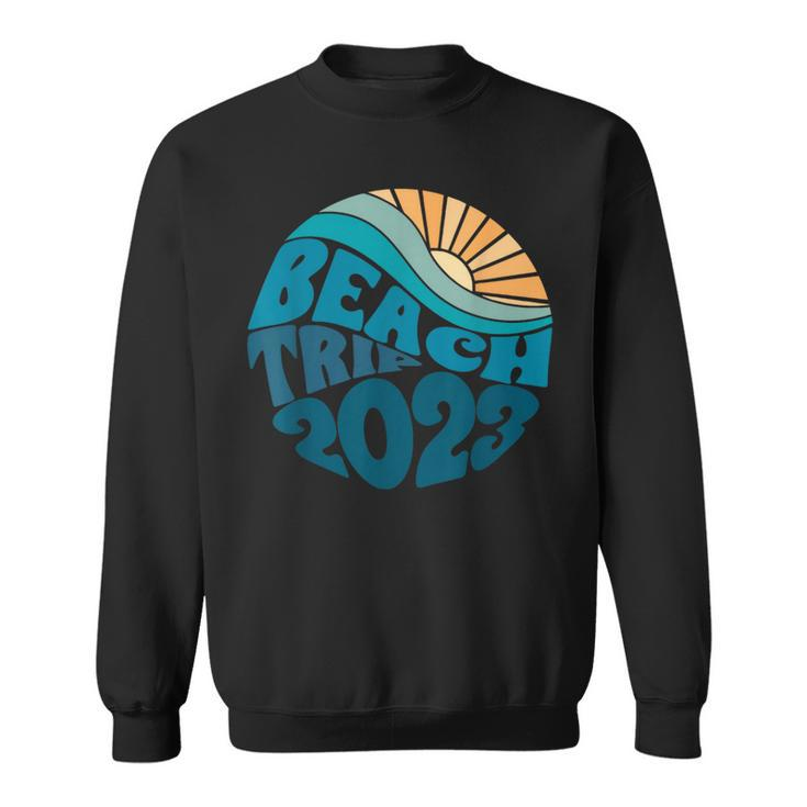 Vintage Retro Summer Vibes Beach Trip 2023 Summer Vacation Sweatshirt