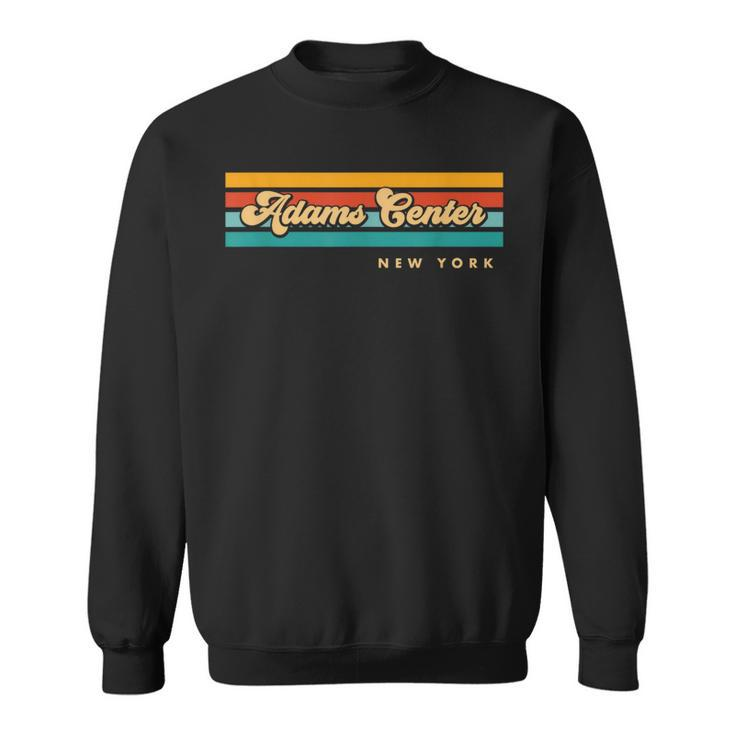 Vintage Sunset Stripes Adams Center New York Sweatshirt