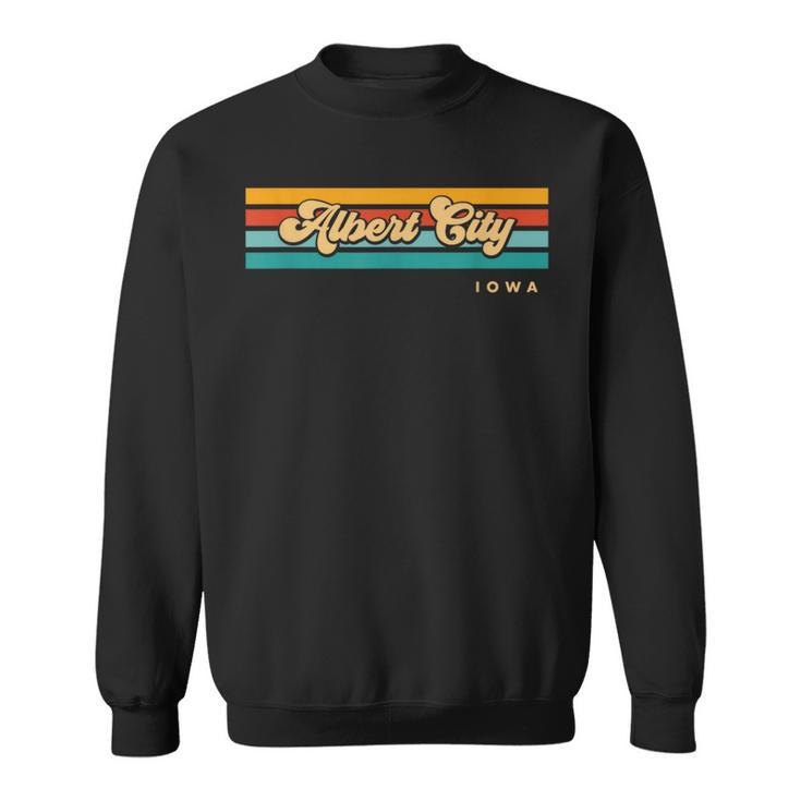 Vintage Sunset Stripes Albert City Iowa Sweatshirt
