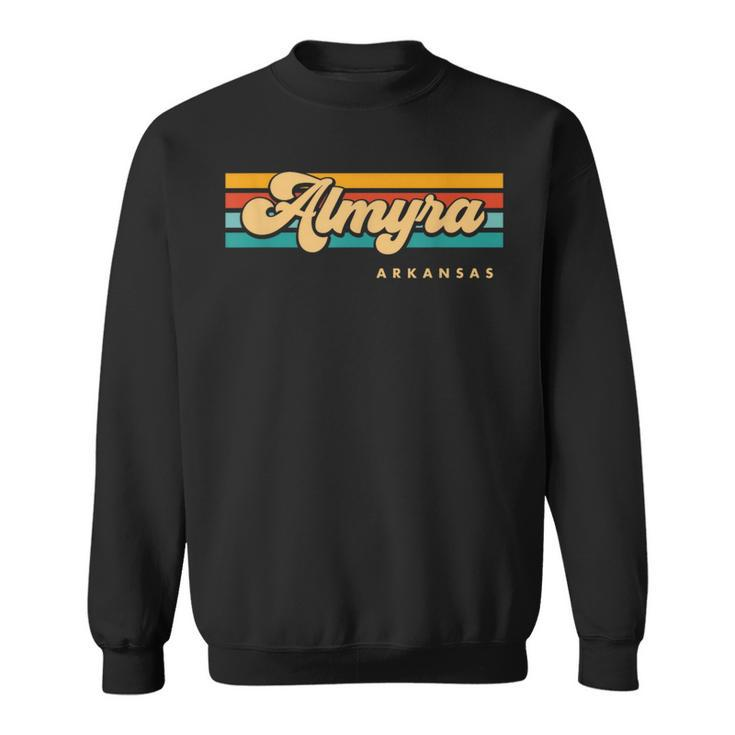 Vintage Sunset Stripes Almyra Arkansas Sweatshirt