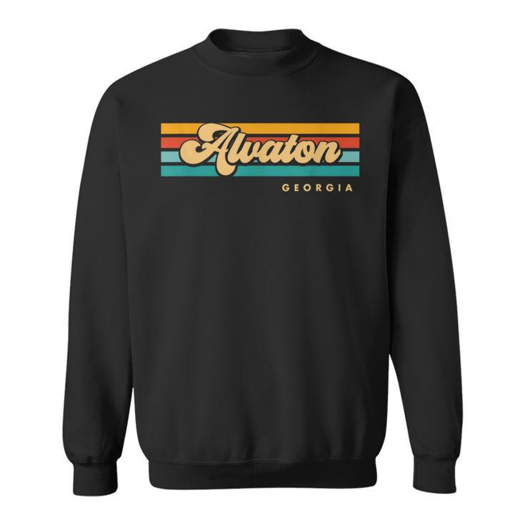 Vintage Sunset Stripes Alvaton Georgia Sweatshirt