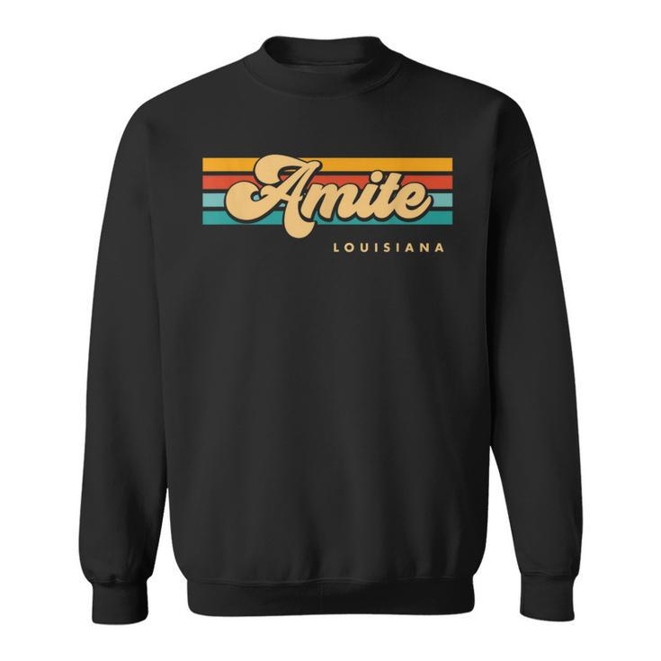 Vintage Sunset Stripes Amite Louisiana Sweatshirt