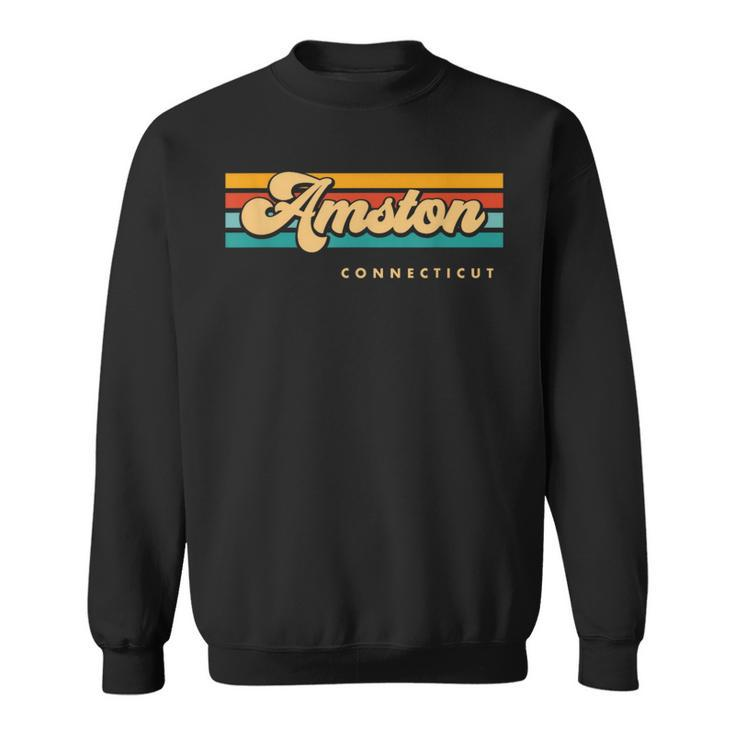 Vintage Sunset Stripes Amston Connecticut Sweatshirt