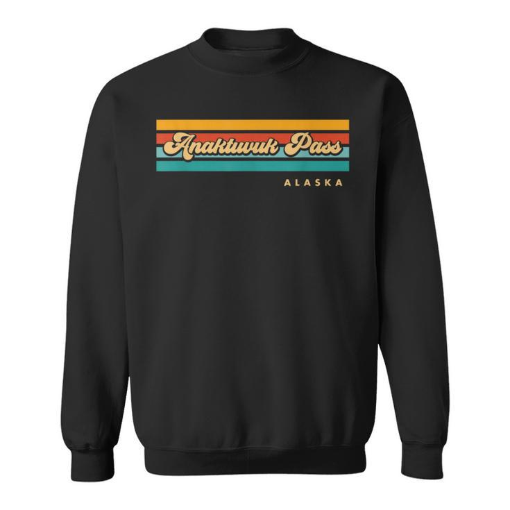 Vintage Sunset Stripes Anaktuvuk Pass Alaska Sweatshirt