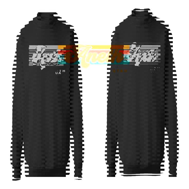 Vintage Sunset Stripes Aneth Utah Sweatshirt