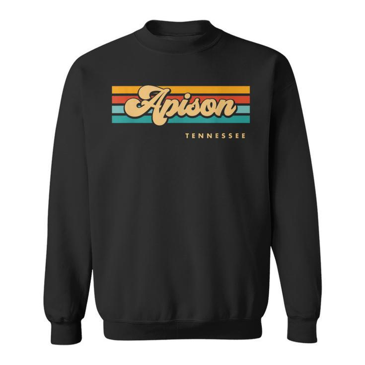 Vintage Sunset Stripes Apison Tennessee Sweatshirt