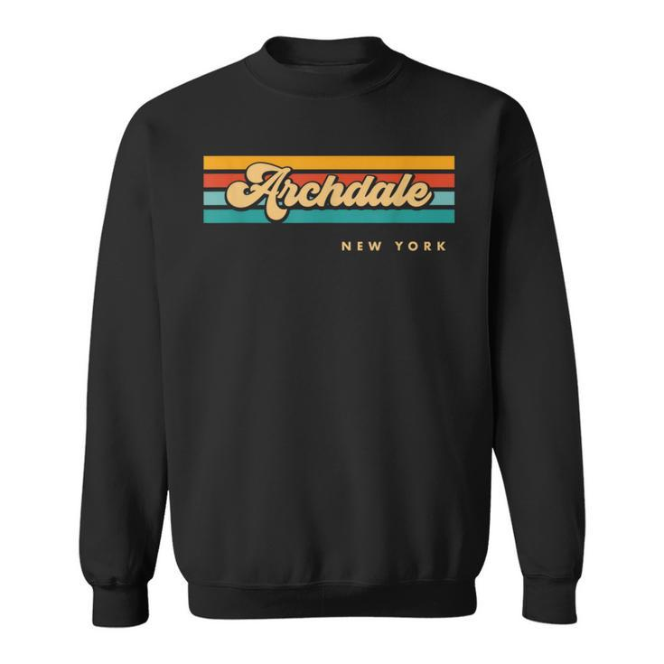 Vintage Sunset Stripes Archdale New York Sweatshirt