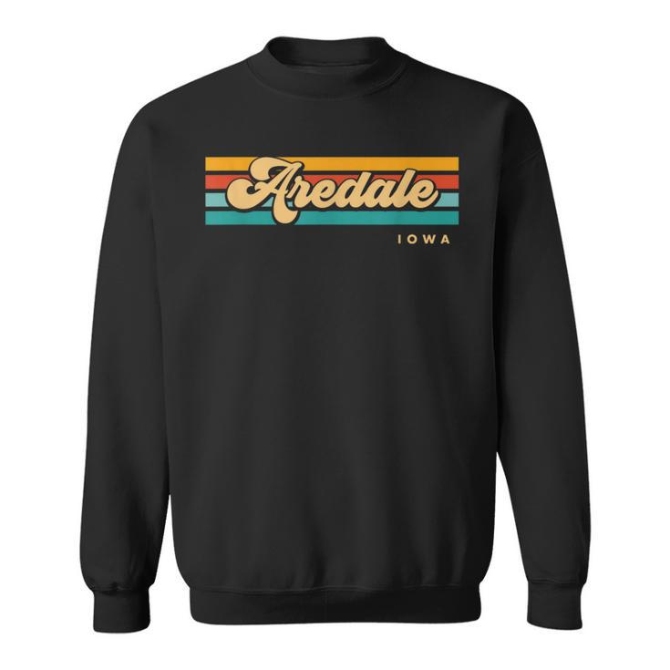 Vintage Sunset Stripes Aredale Iowa Sweatshirt