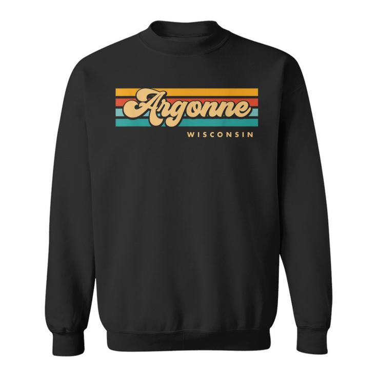 Vintage Sunset Stripes Argonne Wisconsin Sweatshirt