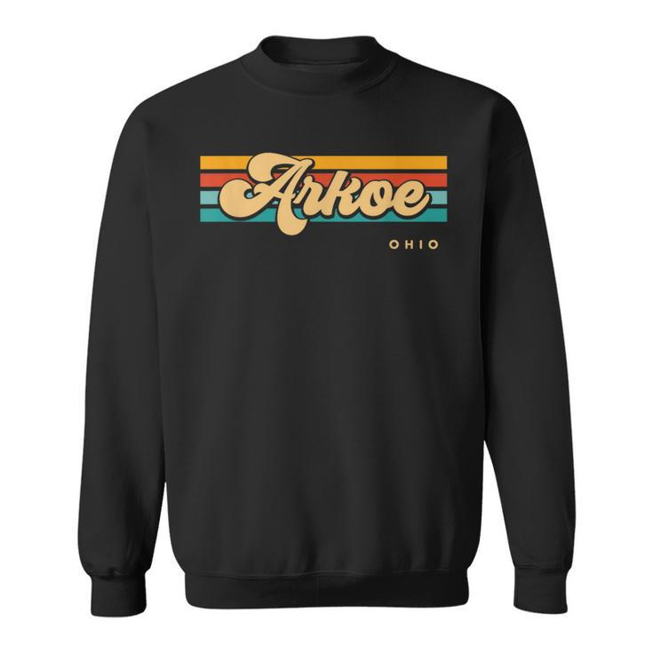 Vintage Sunset Stripes Arkoe Ohio Sweatshirt