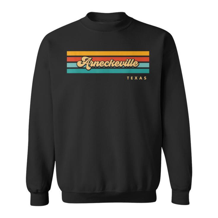 Vintage Sunset Stripes Arneckeville Texas Sweatshirt