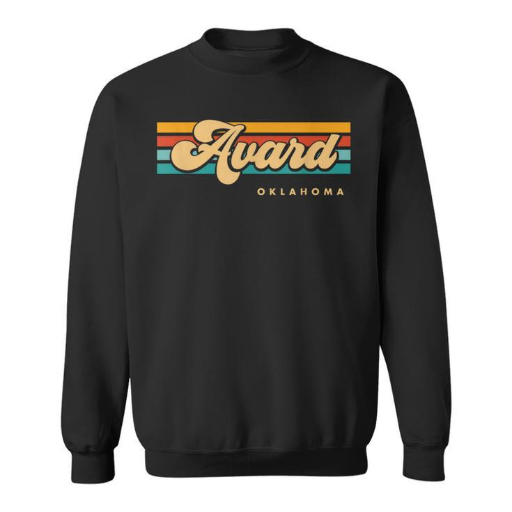 Vintage Sunset Stripes Avard Oklahoma Sweatshirt