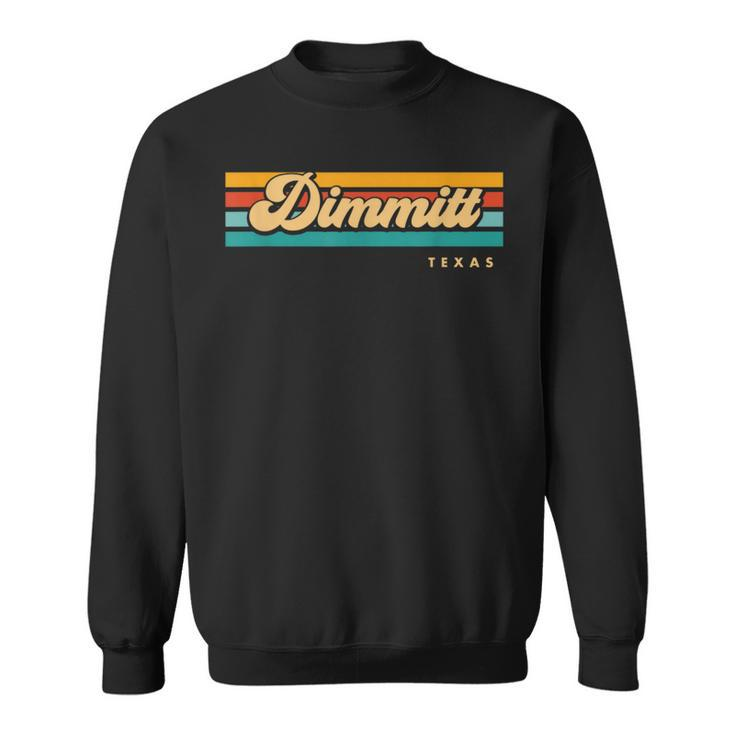 Vintage Sunset Stripes Dimmitt Texas Sweatshirt