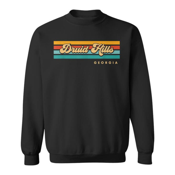 Vintage Sunset Stripes Druid Hills Georgia Sweatshirt