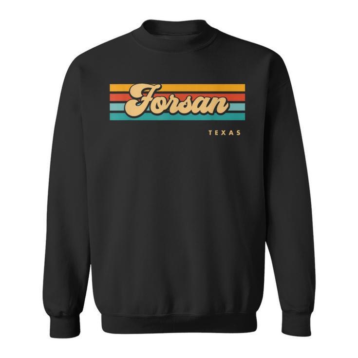 Vintage Sunset Stripes Forsan Texas Sweatshirt