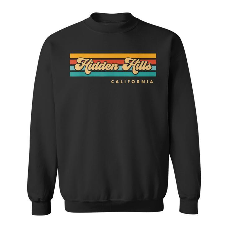 Vintage Sunset Stripes Hidden Hills California Sweatshirt