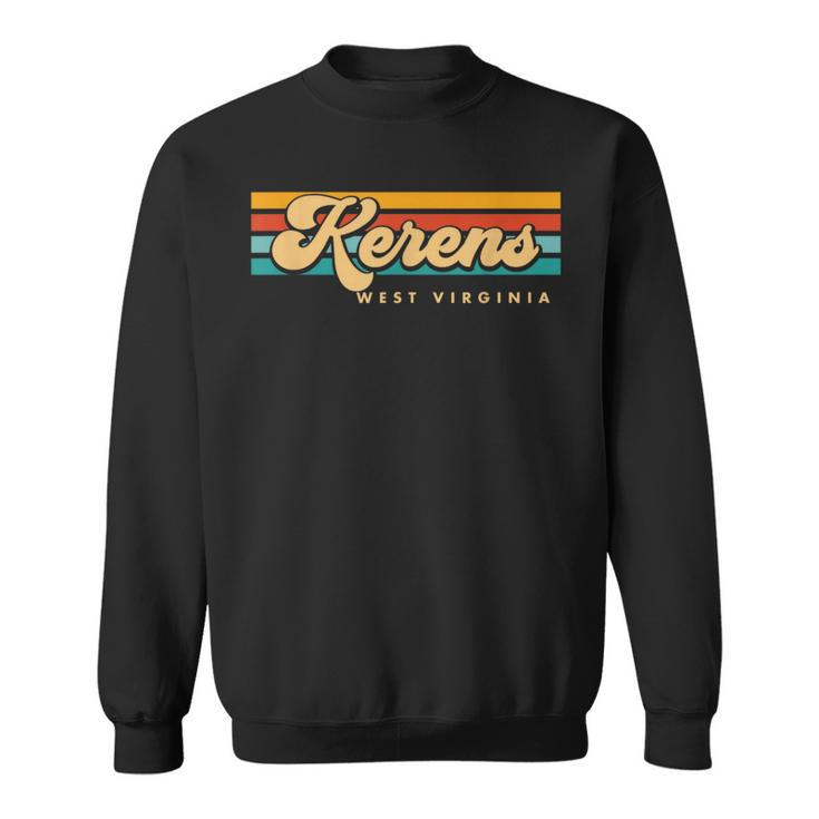 Vintage Sunset Stripes Kerens West Virginia Sweatshirt